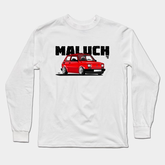 FIAT 126 MALUCH Long Sleeve T-Shirt by shketdesign